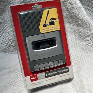 RCA RP3504 Cassette Recorder Stand-up Mic & Power Adapter New Factory Sealed
